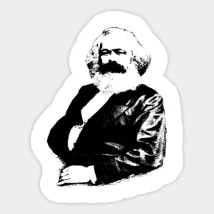 Karl Marx Portrait Pop Art Sticker